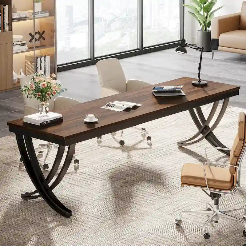 78" Large Computer Desk for Home Office | Minimalist Rectangular Writing Table