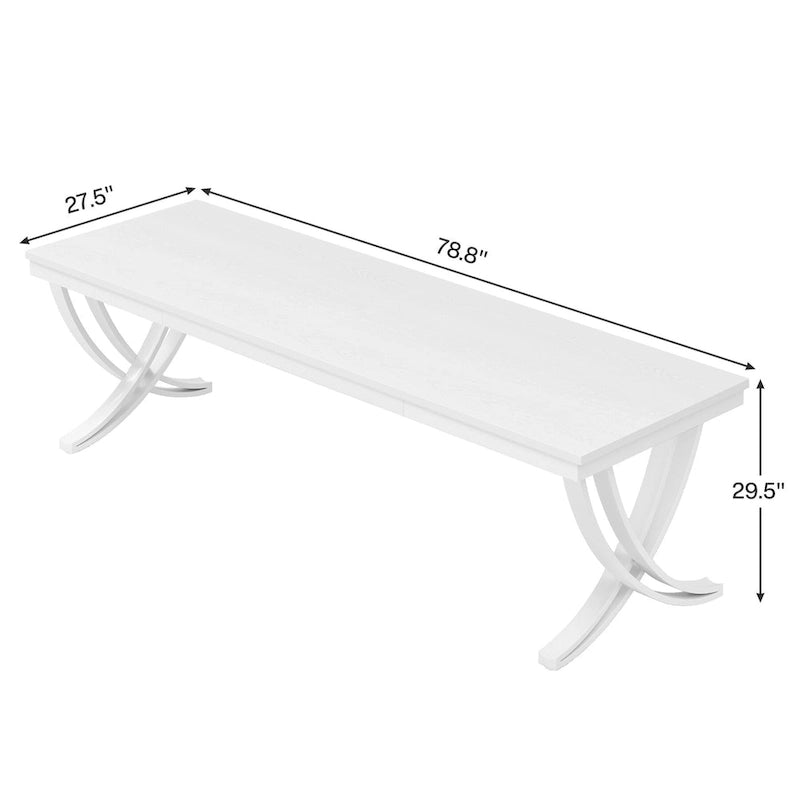 78" Large Computer Desk for Home Office | Minimalist Rectangular Writing Table