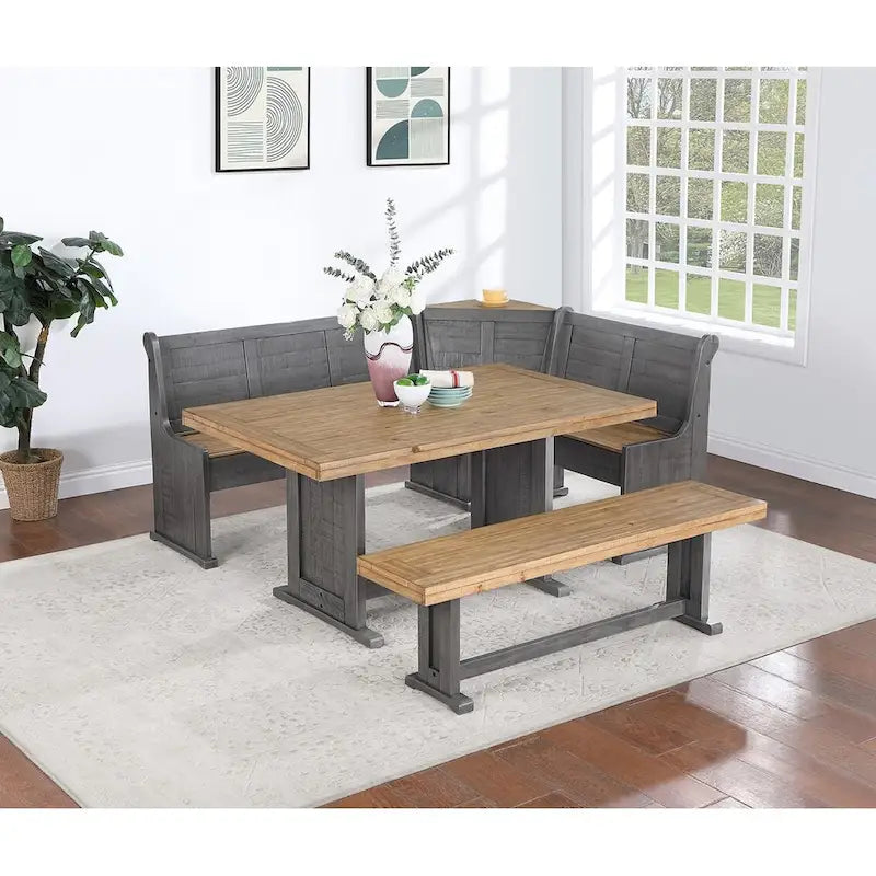 Country Style Breakfast Nook Dining Set for Kitchen or Dining Room