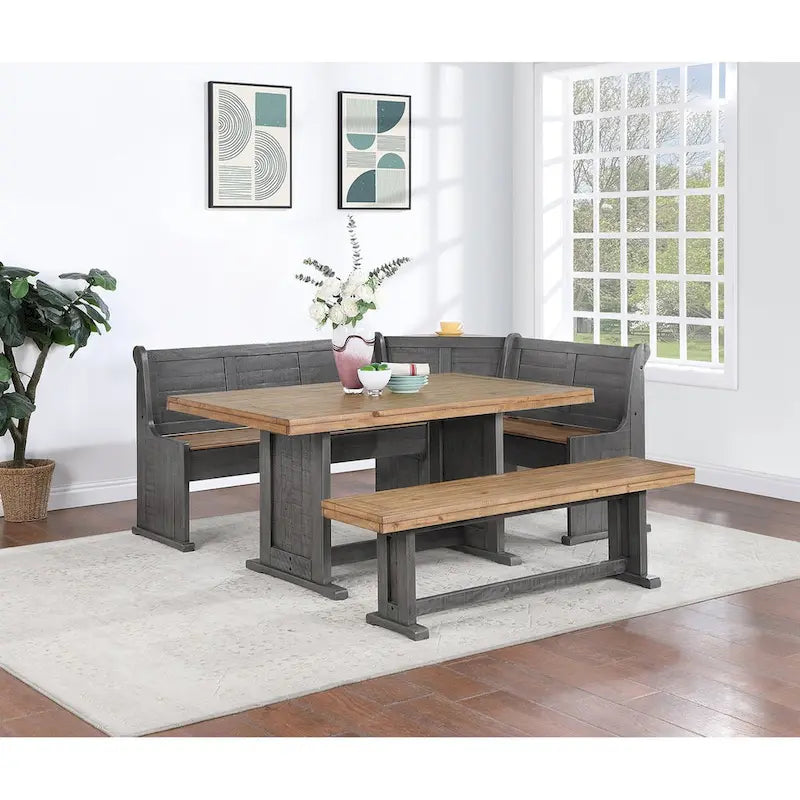Country Style Breakfast Nook Dining Set for Kitchen or Dining Room