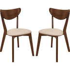 Retro Mid-century Design Chestnut Dining Chairs (Set of 2)
