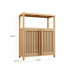 Large Capacity Bamboo Storage Cabinet Furniture With Shelves