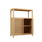 Large Capacity Bamboo Storage Cabinet Furniture With Shelves