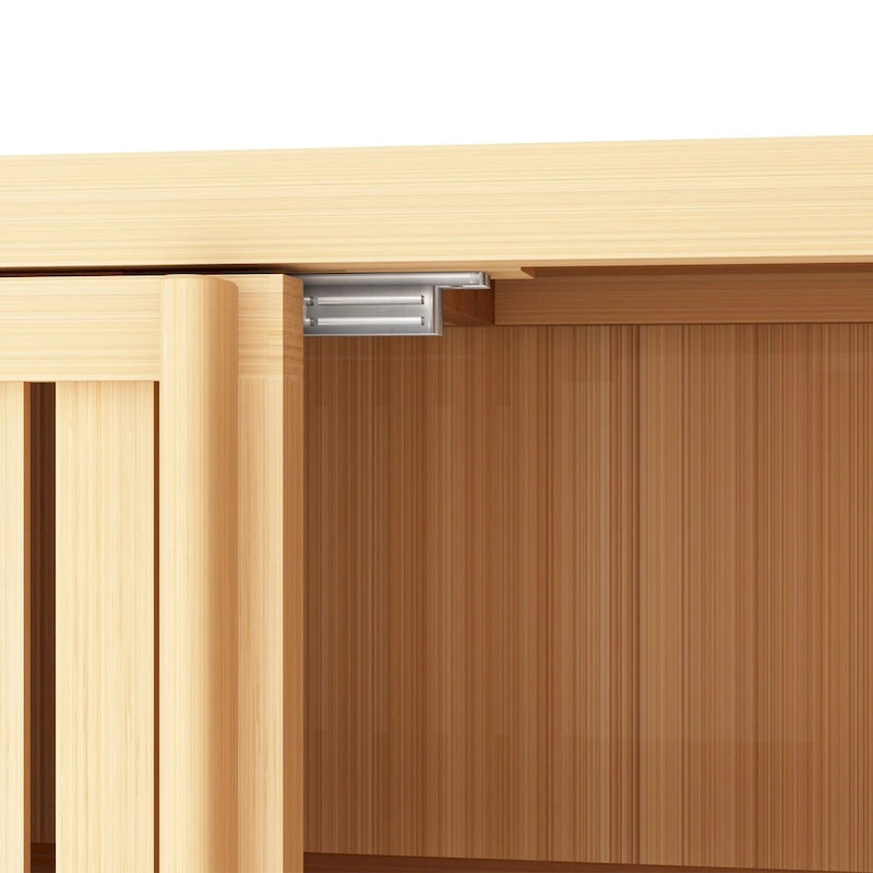Large Capacity Bamboo Storage Cabinet Furniture With Shelves
