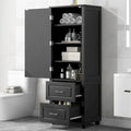 Tall Freestanding Bathroom Storage Cabinet with Two Drawers
