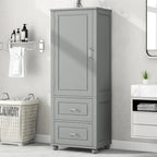 Tall Freestanding Bathroom Storage Cabinet with Two Drawers