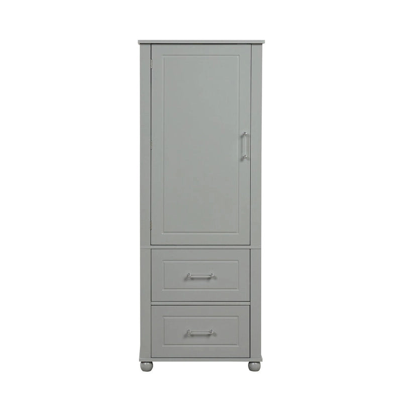 Tall Freestanding Bathroom Storage Cabinet with Two Drawers