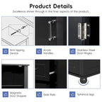 Tall Freestanding Bathroom Storage Cabinet with Two Drawers