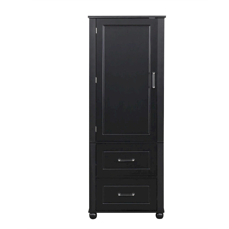 Tall Freestanding Bathroom Storage Cabinet with Two Drawers