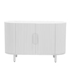 Curved Design Light Luxury Sideboard with Adjustable Shelves