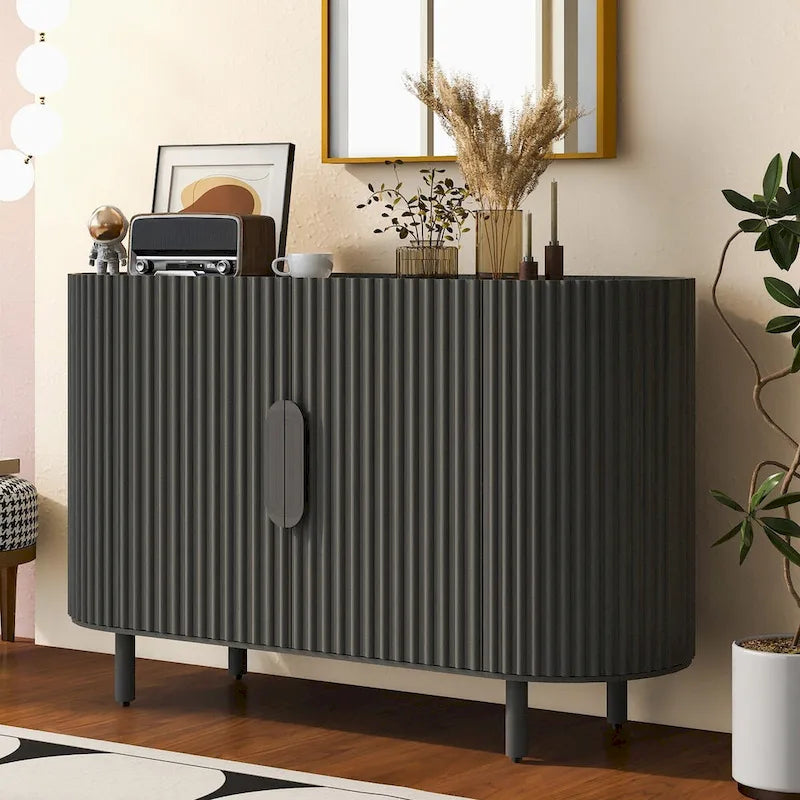 Madia di Lusso con Design Curvo e Ripiani Regolabili