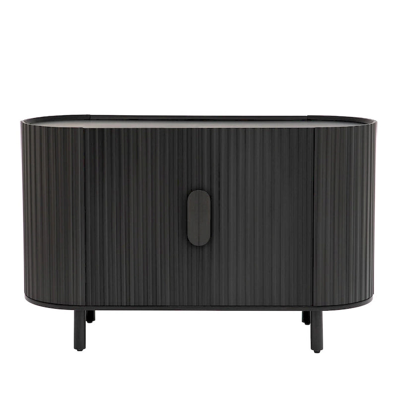 Curved Design Light Luxury Sideboard with Adjustable Shelves