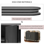 Curved Design Light Luxury Sideboard with Adjustable Shelves
