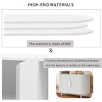 Curved Design Light Luxury Sideboard with Adjustable Shelves