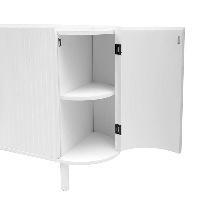 Madia di Lusso con Design Curvo e Ripiani Regolabili