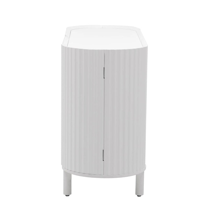 Curved Design Light Luxury Sideboard with Adjustable Shelves