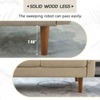 Modern Fabric Indoor Sofa with Cushions and Solid Wood Legs